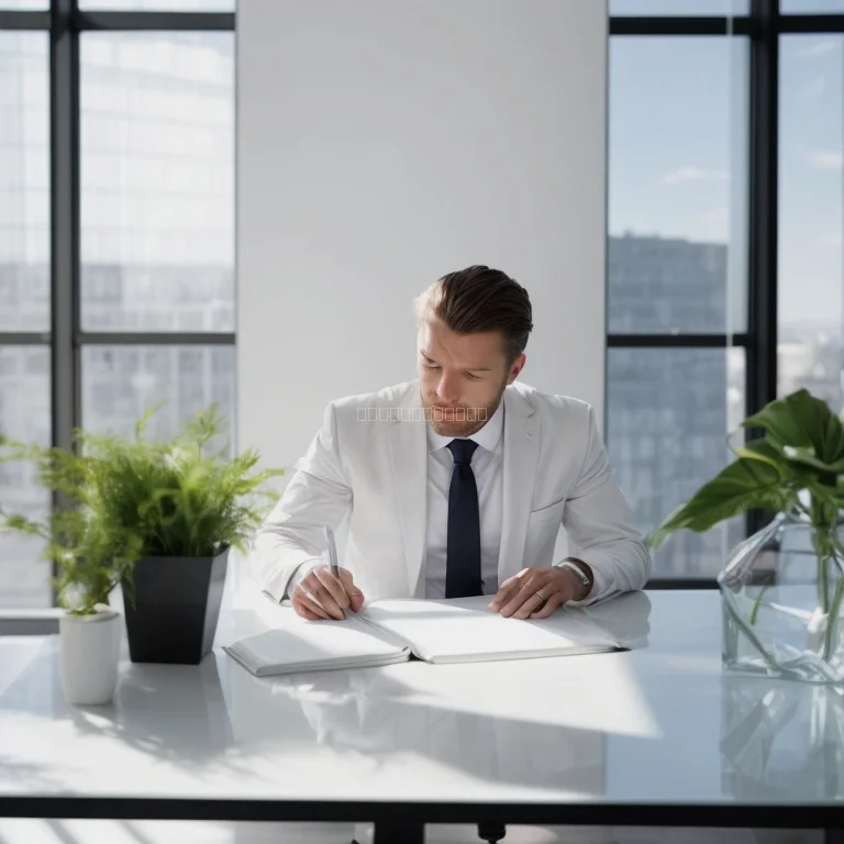 Geschäftsführer beim Meditieren im Büro